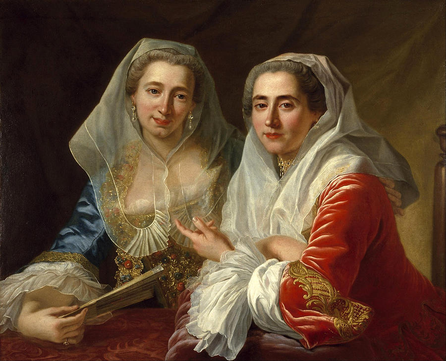 The Mirabita Sisters Painting by Antoine de Favray