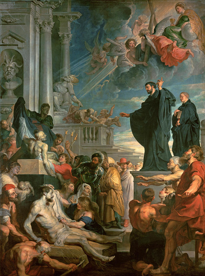 Peter Paul Rubens Painting - The miracles of St. Francis Xavier by Peter Paul Rubens