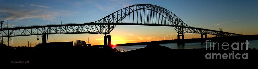 Sunset Photograph - The Miramichi Bridge Sunset  by Pat Davidson