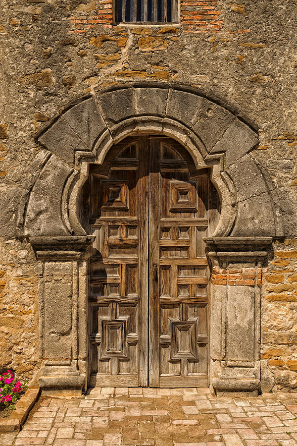 San Antonio Photograph - The Mission Espada Sanctuary Door - San Antonio by Mountain Dreams