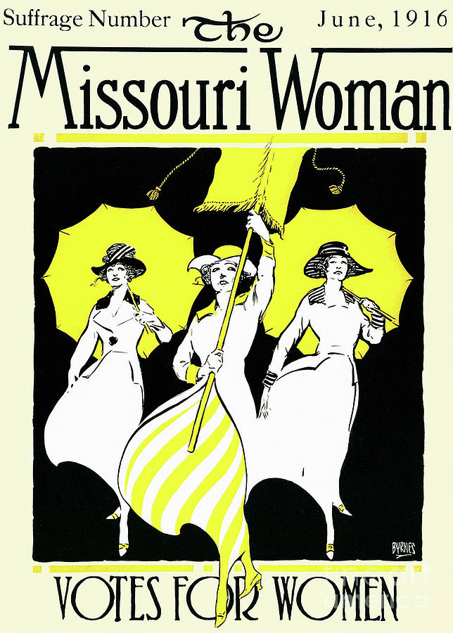 The Missouri Woman from June 1916, the Suffrage issue Drawing by American School