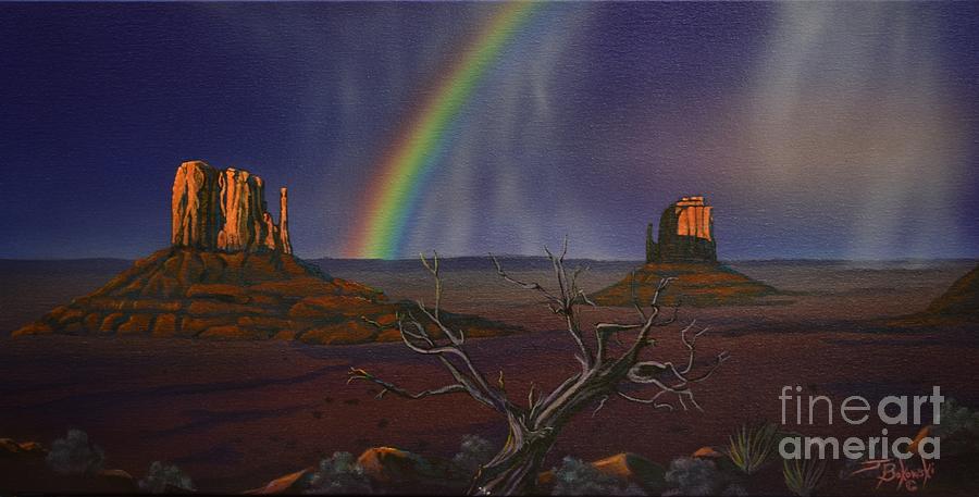 The MITTENS Monument Valley Painting by Jerry Bokowski