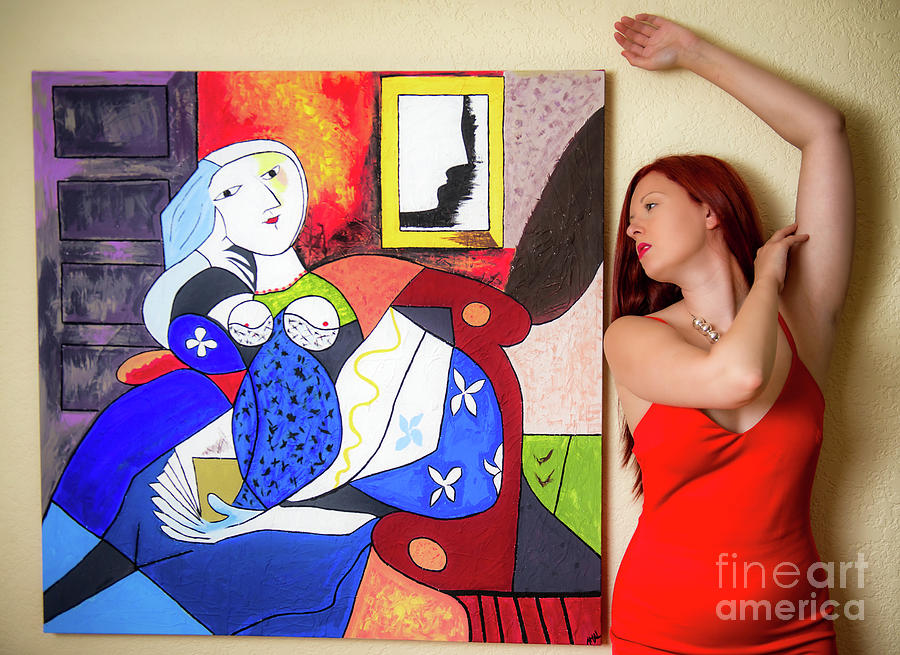 The Model And The Painting - 1 Photograph