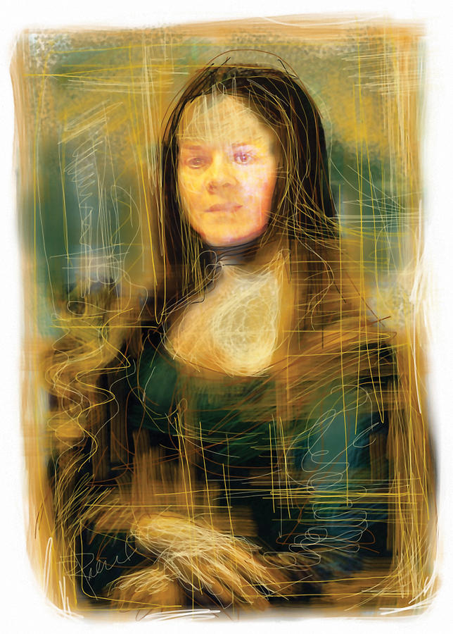 The Mona Lisa Mixed Media by Russell Pierce