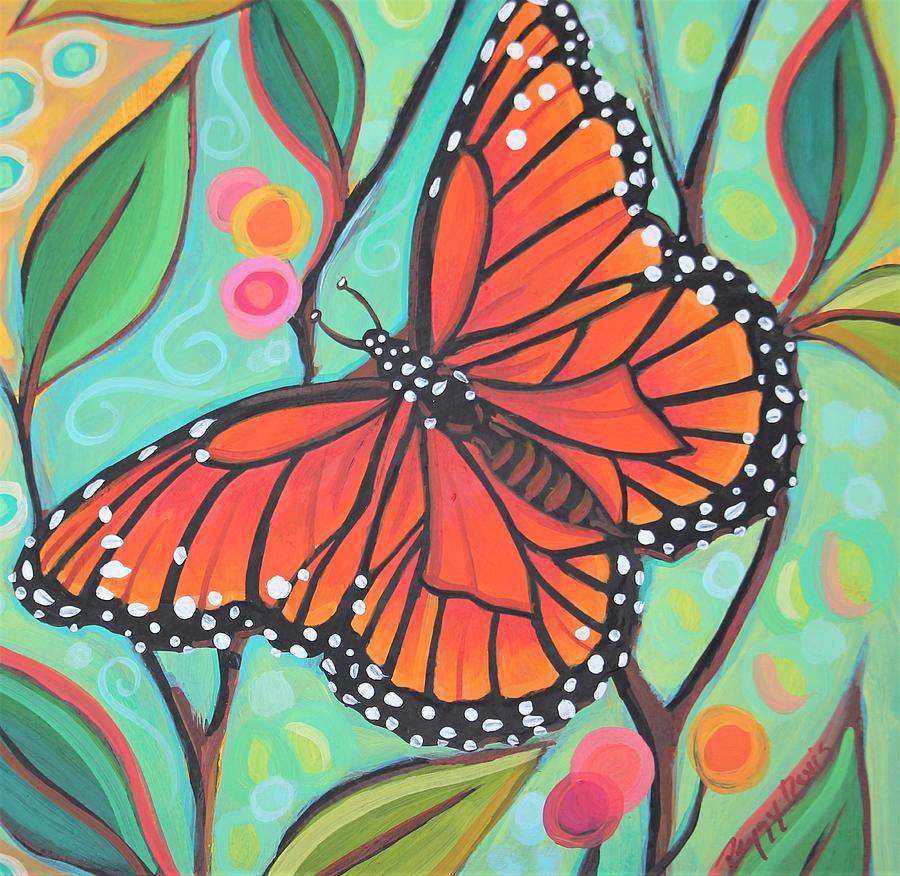 Butterfly Painting - The Monarch by Peggy Davis
