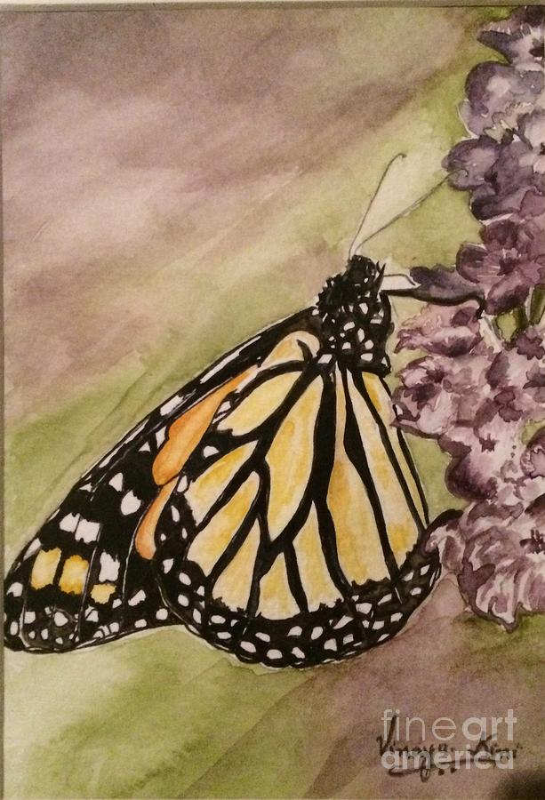 Nature Painting - The Monarch  by Vinaya Kini