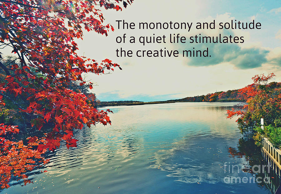 The Monotony and Solitude of a Quiet Life Inspirational message Art Image Photograph by Stacie Siemsen