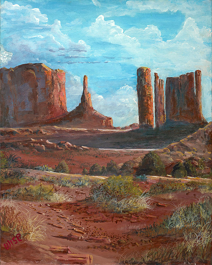 Towers Painting - The Monuments by John Wise Towers Painting - The Monuments by John Wise