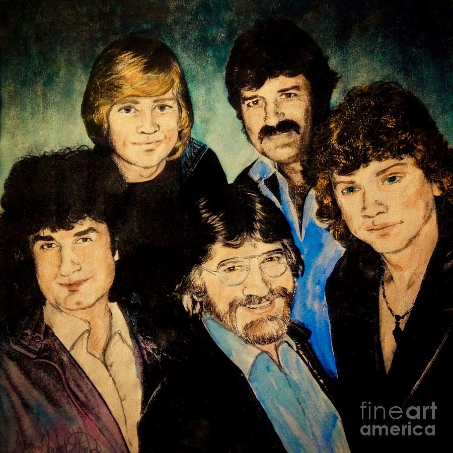 The Moody Blues Painting by Joan-Violet Stretch