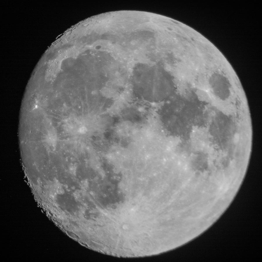 The Moon at 94.7 percent full Photograph by Kenneth Cole
