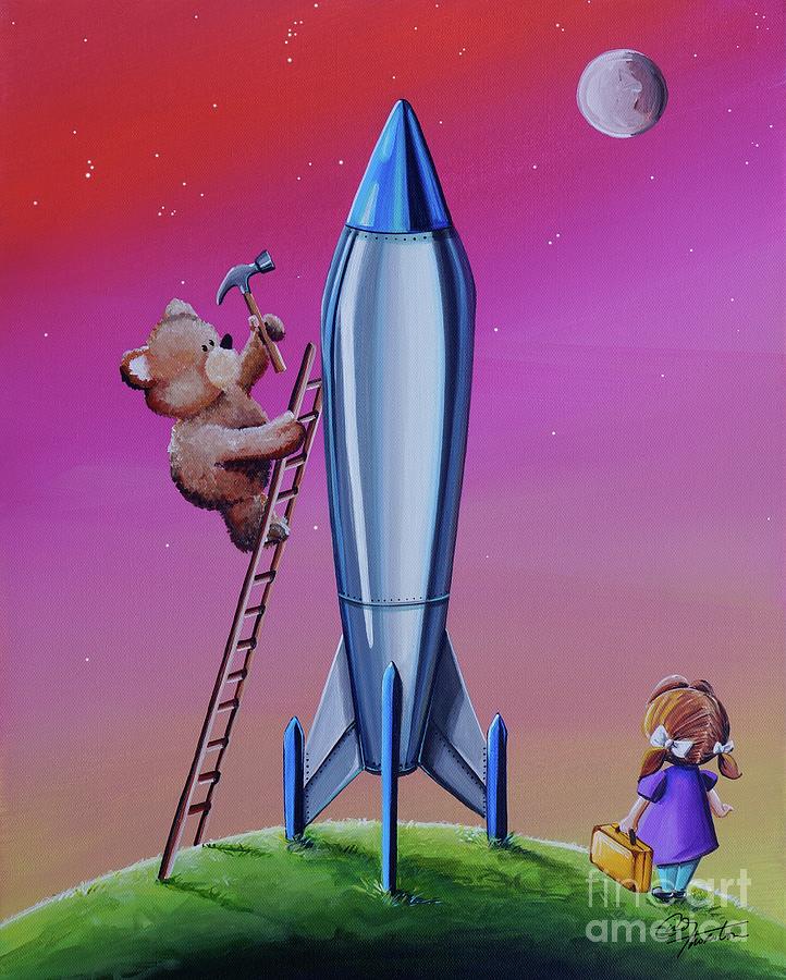 The Moon Mission Painting by Cindy Thornton