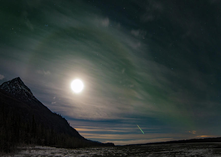 Majesty Photograph - The Moondog And The Meteor by The Captivated Projects Majesty Photograph - The Moondog And The Meteor by The Captivated Projects