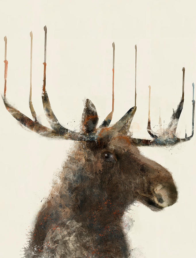 Moose Painting - The Moose by Bri Buckley