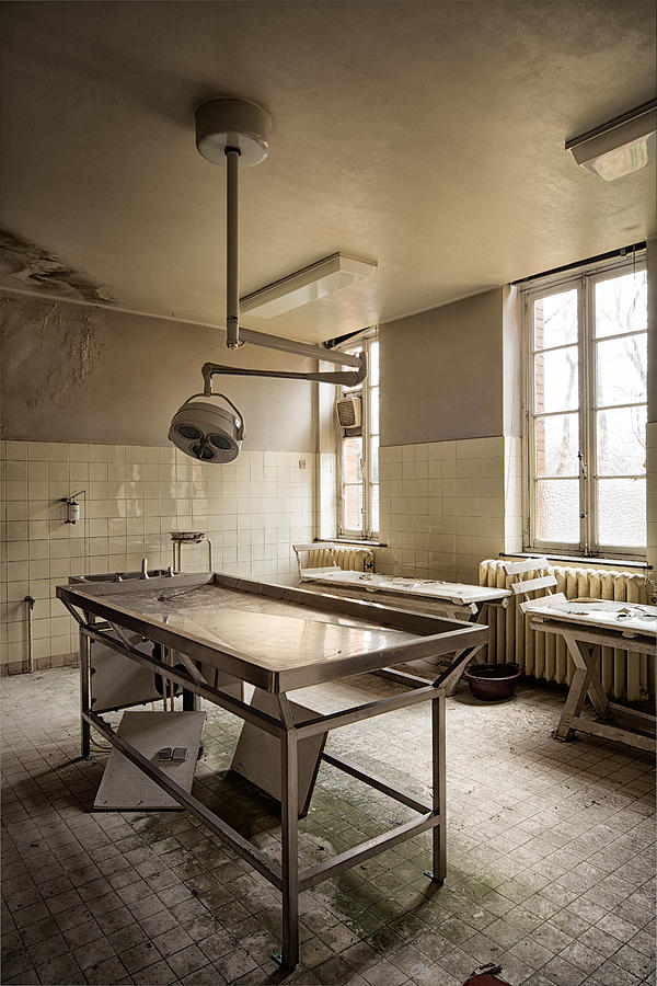 the morgue autopsy table - Urban exploration Photograph by Dirk Ercken