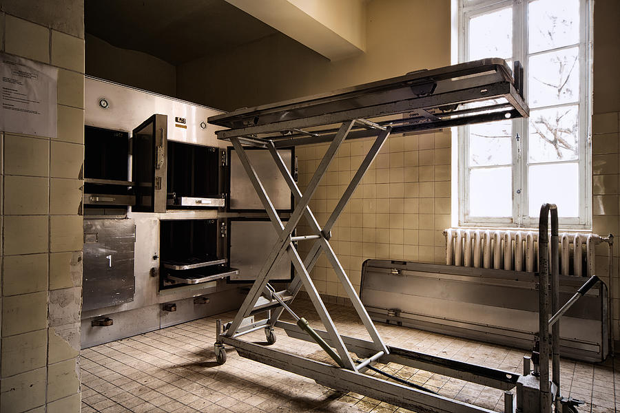 Vintage Photograph - The Morgue Freezer- Abandoned Hospital by Dirk Ercken