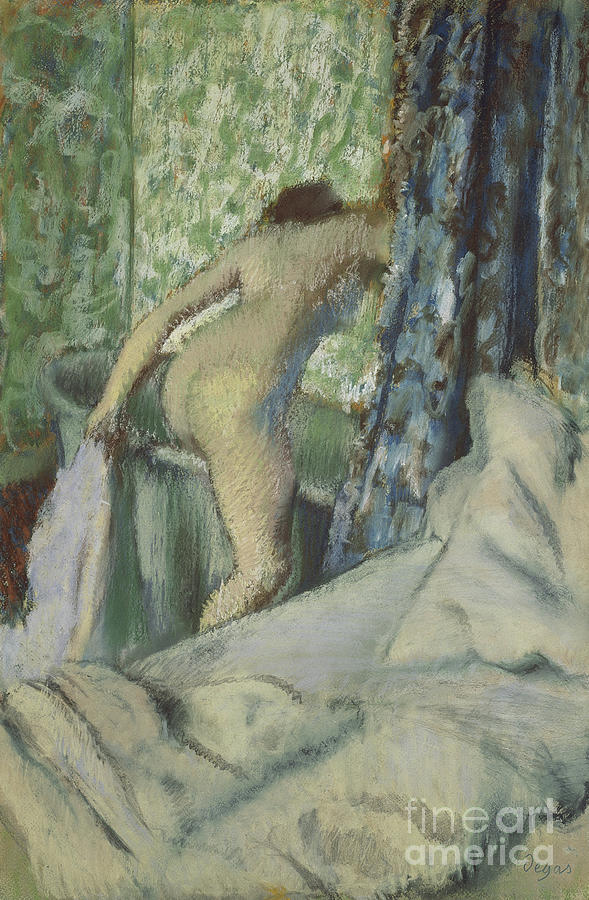 The Morning Bath Pastel by Edgar Degas