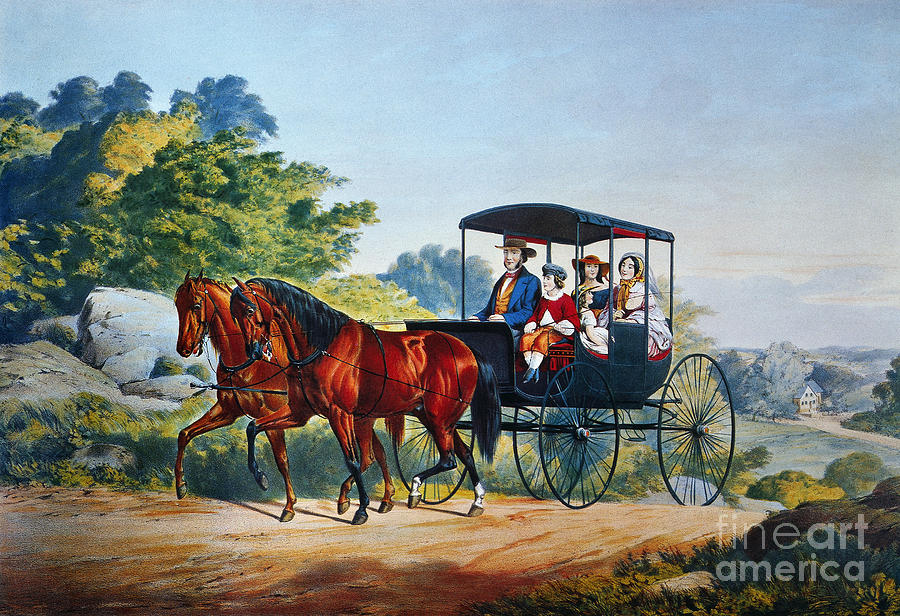 The Morning Ride, 1859 Painting by Granger