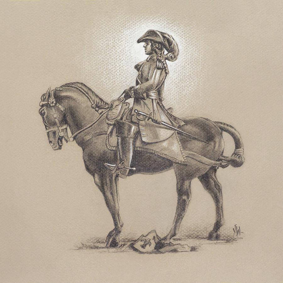 Horse Drawing - The Most Illustrious John Churchill, First Duke of Marlborough by Joe Winkler