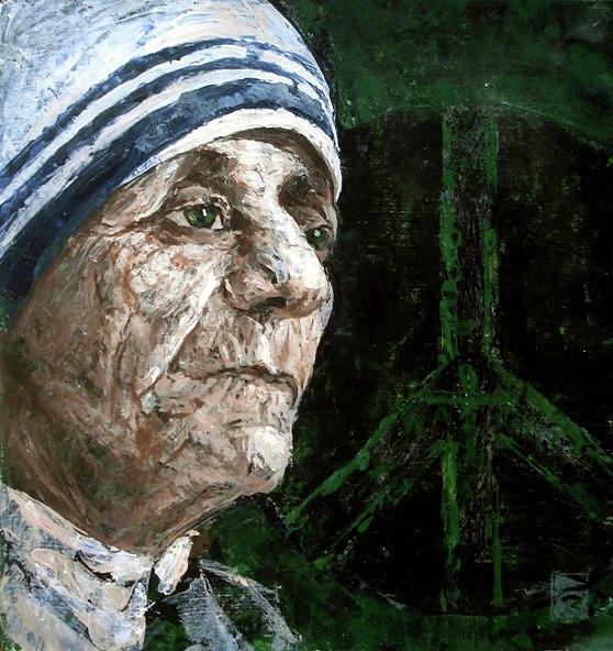 Mother Theresa Painting - The Mother by Tarak Mahadi
