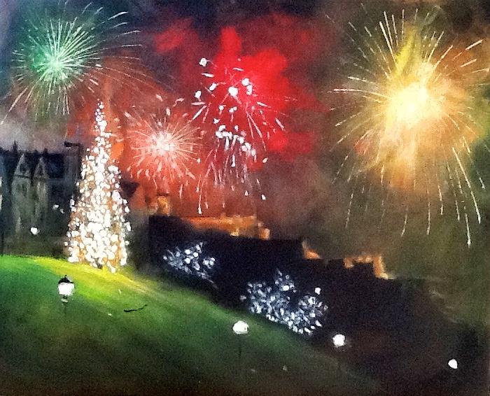Fireworks Painting - The Mound by Tom Smith
