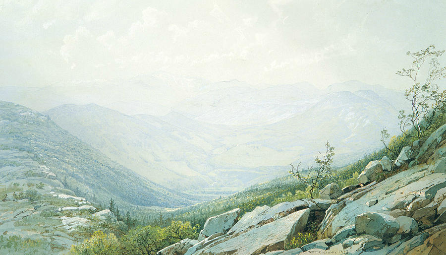 The Mount Washington Range, from Mount Kearsarge Painting by William Trost Richards