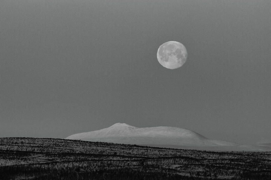 The Mountain and the Moon Photograph by Pekka Sammallahti