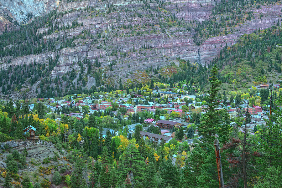 The Mountain Town Of Ouray In Southern Colorado, elevation 7800 ft. population 1100 Photograph by Bijan Pirnia