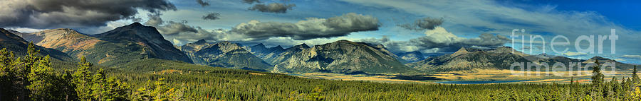 The Mountains Of Waterton Lakes Panorama Photograph by Adam Jewell