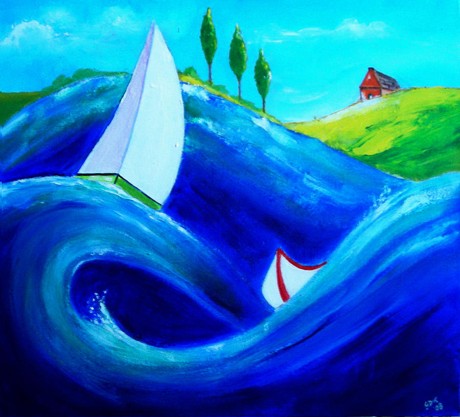The Moving Ocean Painting by Gloria Dietz-Kiebron