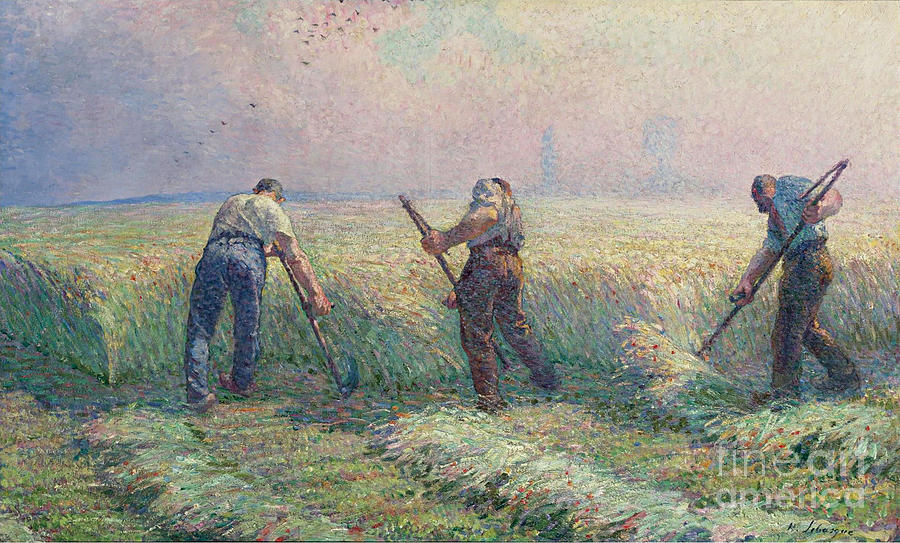 The Mowers in the Outskirts of Lagny Painting by MotionAge Designs