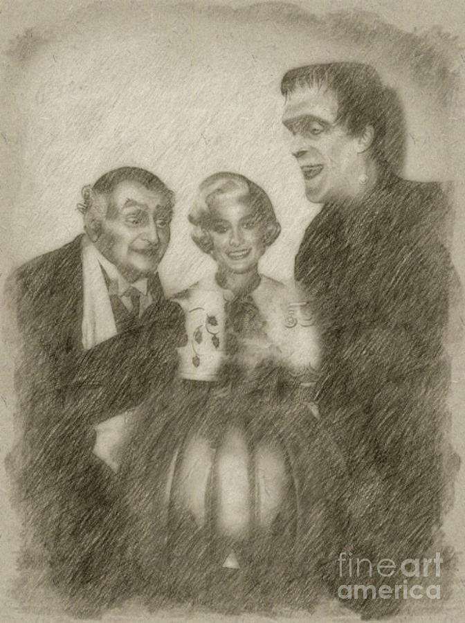 Music Drawing - The Munsters by Esoterica Art Agency