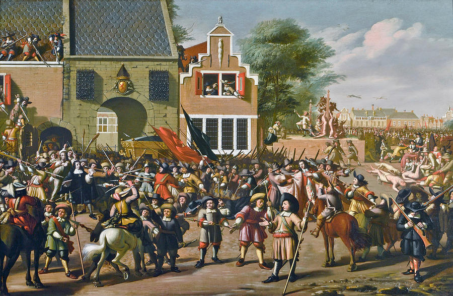 The Murder of the Brothers De Witt  Painting by Pieter Fris