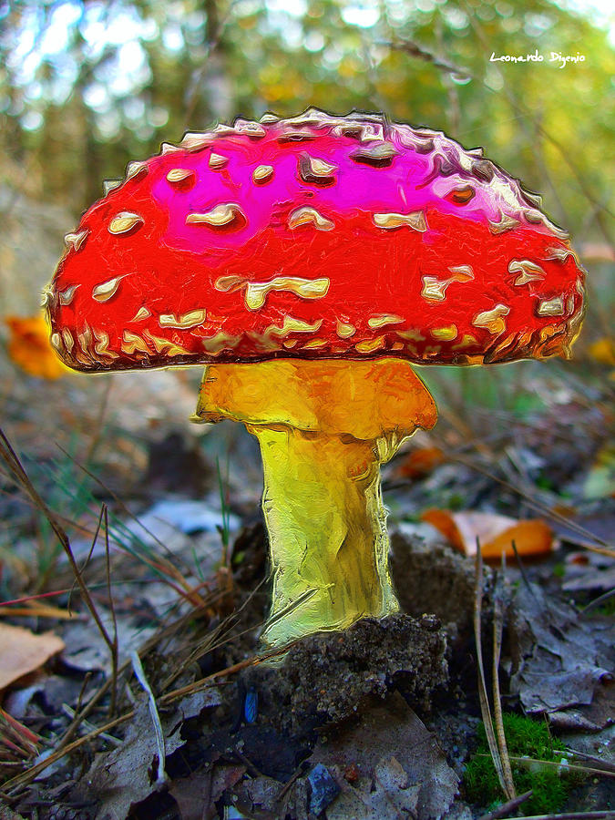 Wild Digital Art - The Mushroom 17 - Da by Leonardo Digenio Wild Digital Art - The Mushroom 17 - Da by Leonardo Digenio