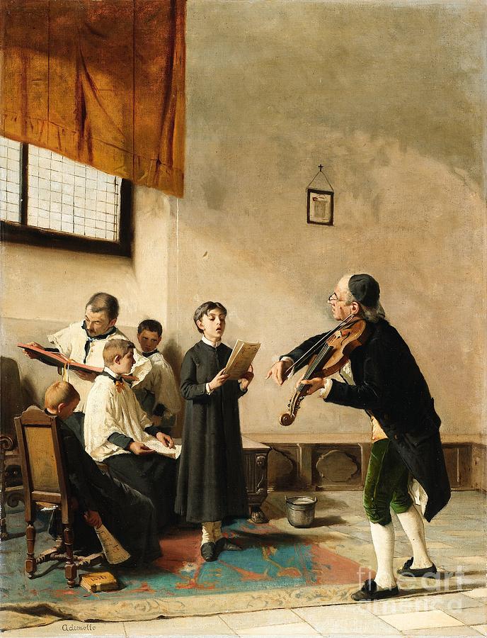 The Music Lesson Painting by Celestial Images