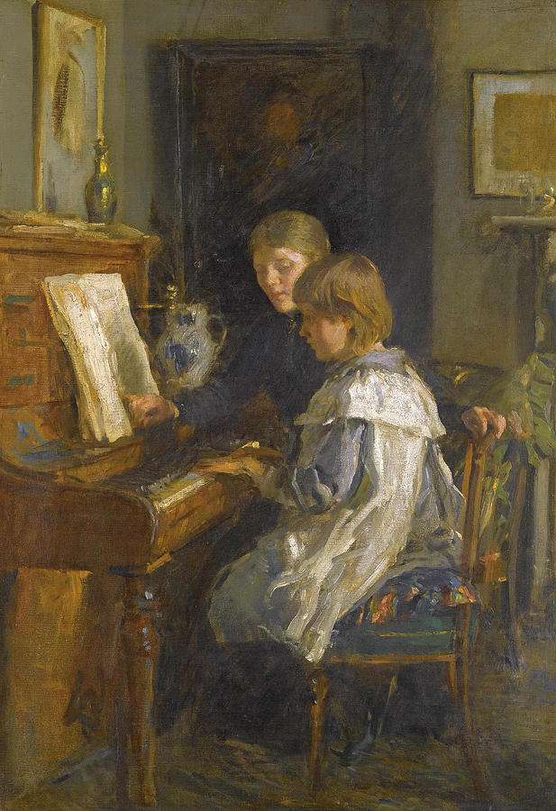 The Music Lesson Painting by Walter Frederick Osborne