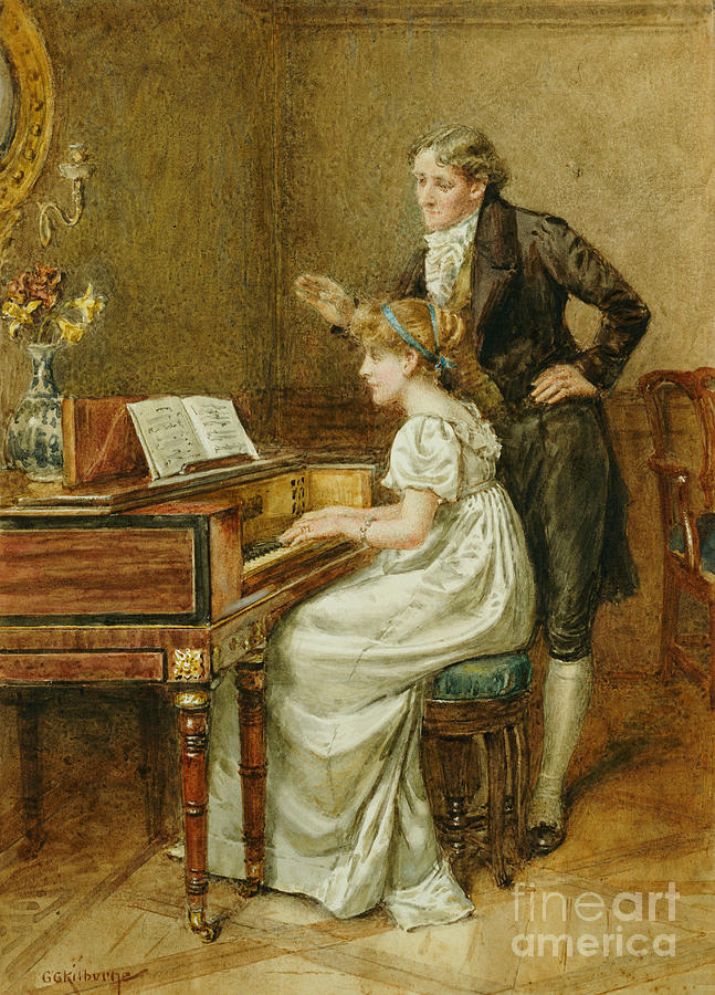 Music Painting - The Music Master by George Kilburne