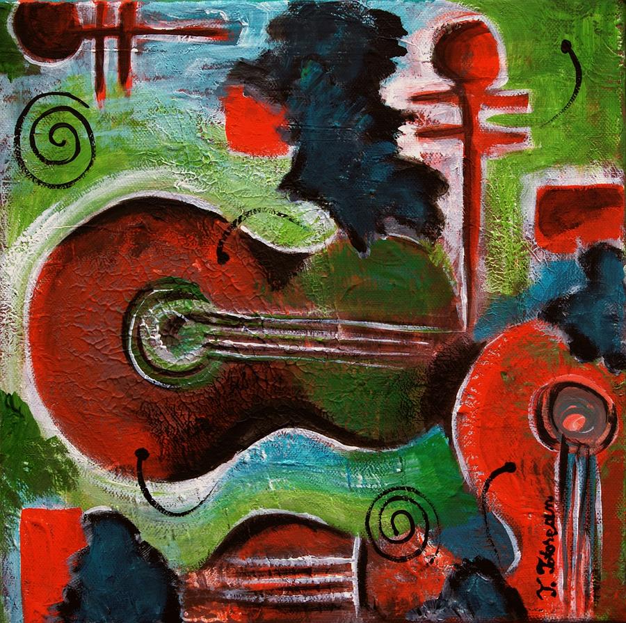 The Music of Poetry Painting by Teodora Totorean