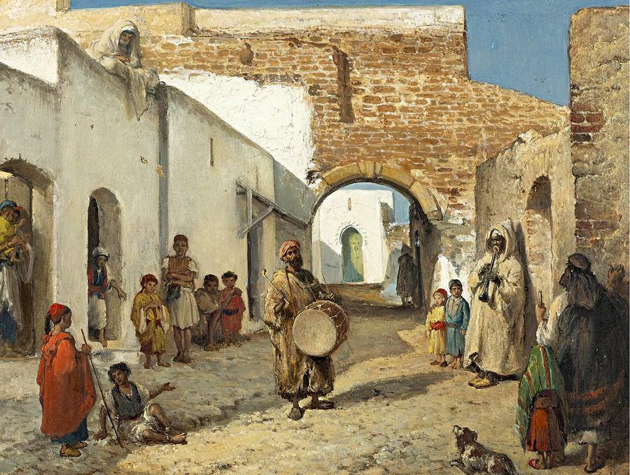 The Musicians of Tangiers Painting by Victor Eeckhout