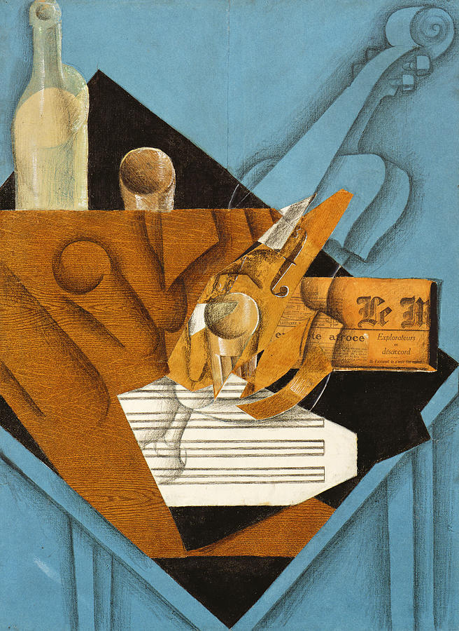 Juan Gris Painting - The musicians table by Juan Gris