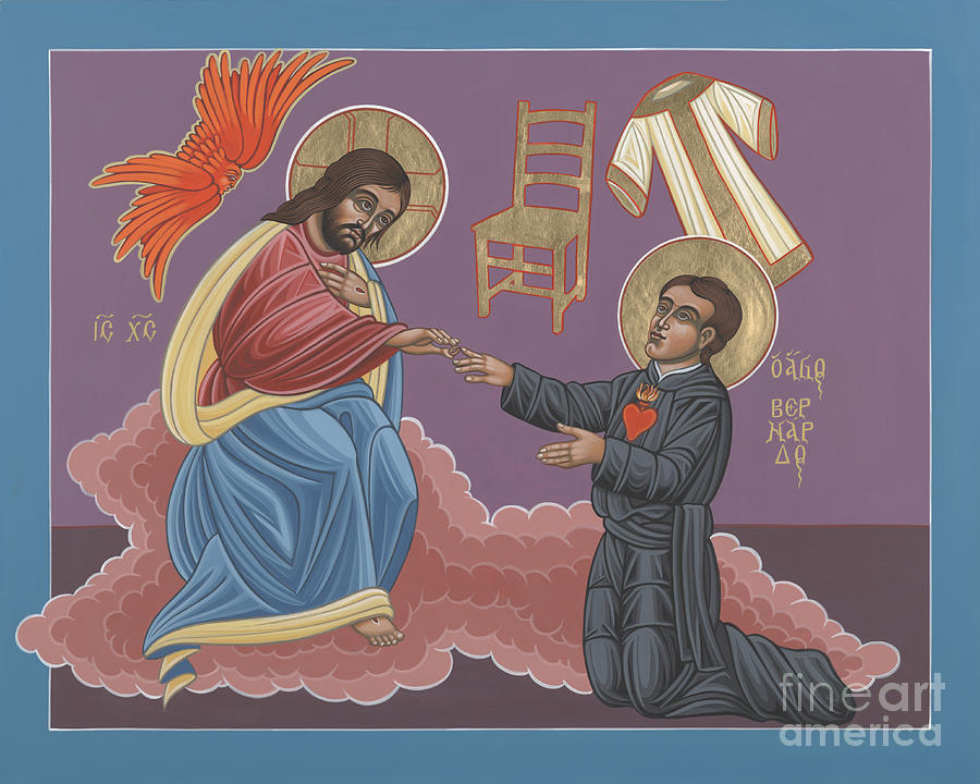 Jesus Christ Painting - The Mystical Marriage of Blessed Bernardo de Hoyos 219 by William Hart McNichols