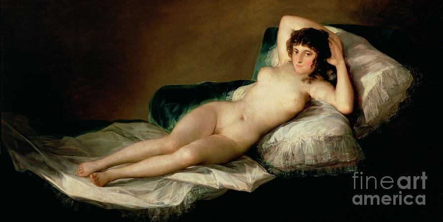 The Naked Maja Painting by Goya