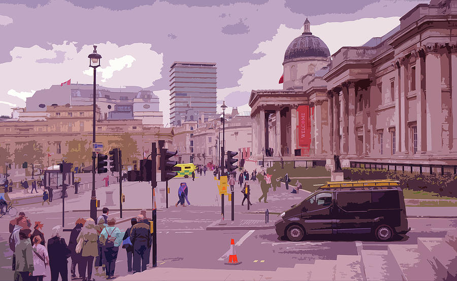 The National Gallery Trafalgar Square Centre Of London Digital Art