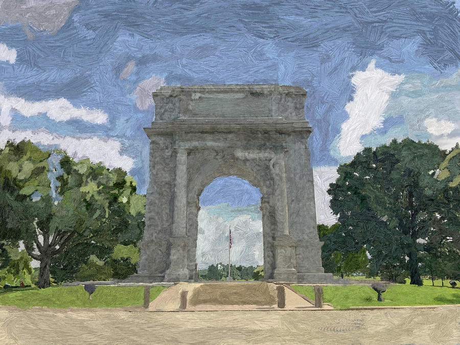Summer Digital Art - The National memorial Arch by Jeff Oates