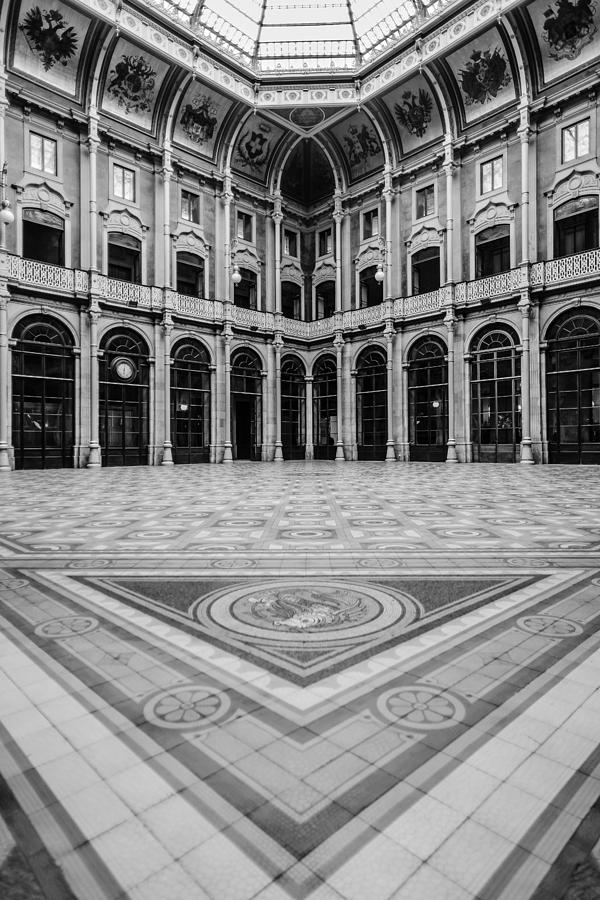 The Nations Courtyard BW II Photograph by Marco Oliveira