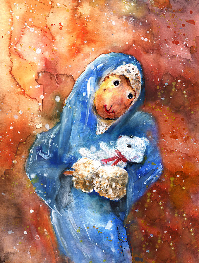 Toy Painting - The Nativity According To Mary and Benjamin Butterscotch by Miki De Goodaboom