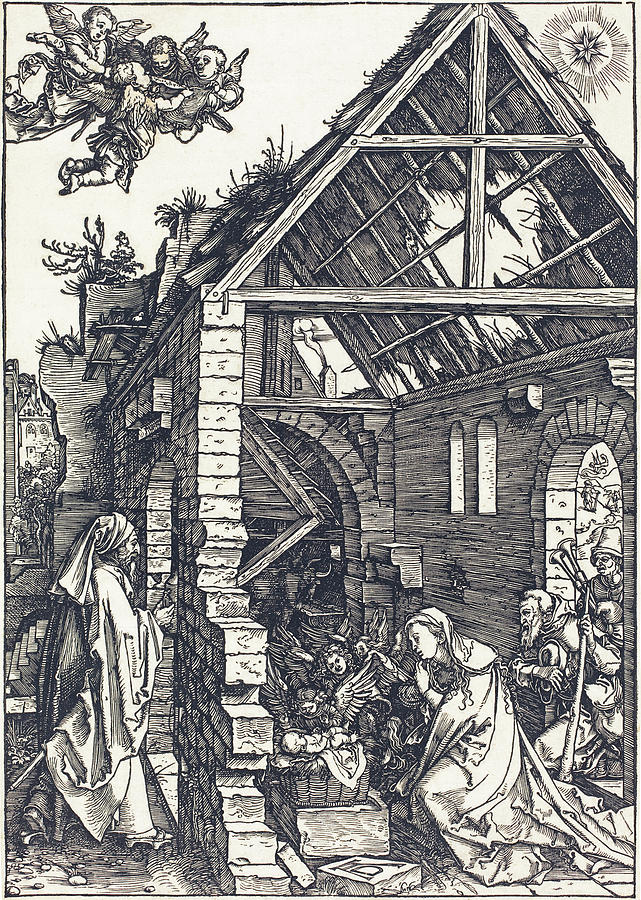 The Nativity Drawing by Albrecht Durer