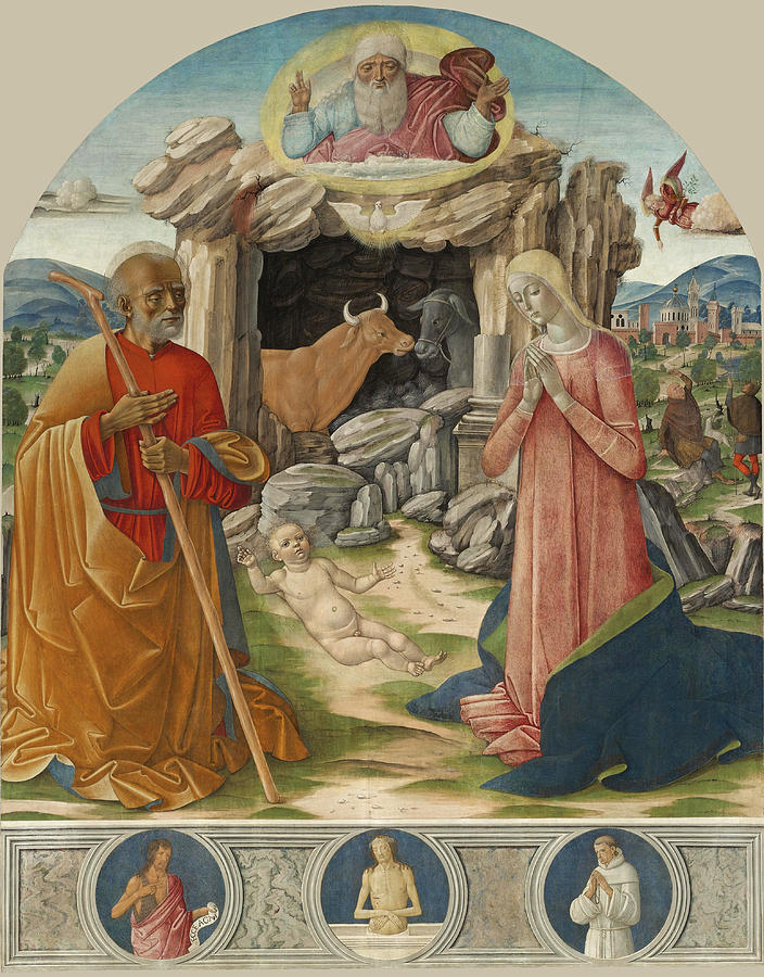 The Nativity Painting by Girolamo di Benvenuto