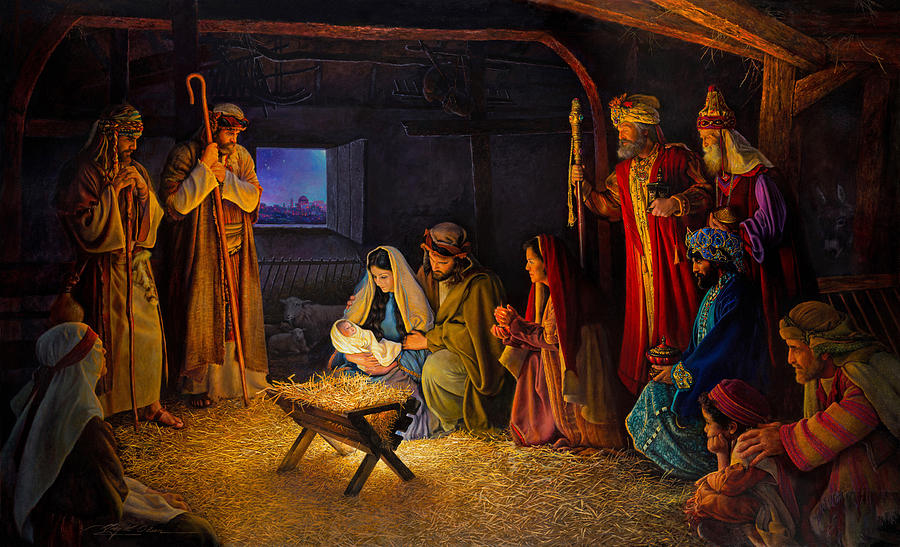 Christmas Painting - The Nativity by Greg Olsen