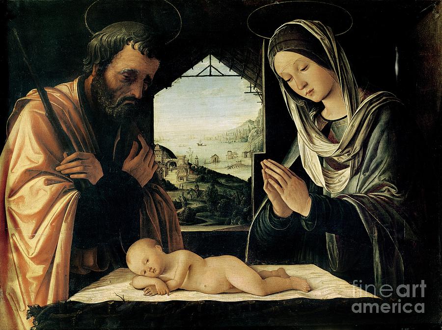 The Nativity by Lorenzo Costa Painting by Lorenzo Costa