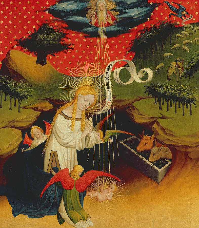 Madonna Painting - The Nativity by Master Francke